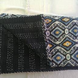 Best Selling Handmade Indian Kantha Quilt, Bedspread, Coverlet Blanket, Bedcover Throws Size Multiple - thumbnail 3