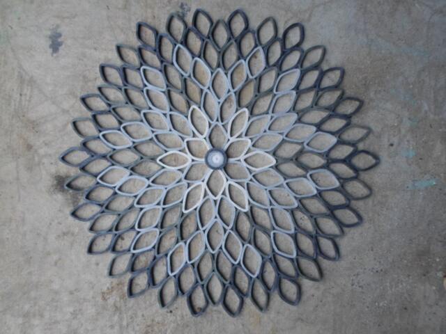 Large Gray Paper Dahlia Wall Art Contemporary Floral Decor - image 1