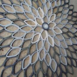 Large Gray Paper Dahlia Wall Art Contemporary Floral Decor - thumbnail 4