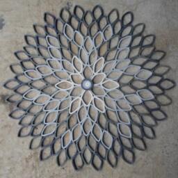 Large Gray Paper Dahlia Wall Art Contemporary Floral Decor - thumbnail 3