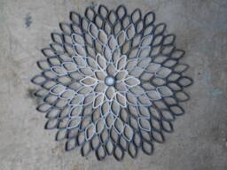 Large Gray Paper Dahlia Wall Art Contemporary Floral Decor - thumbnail 1