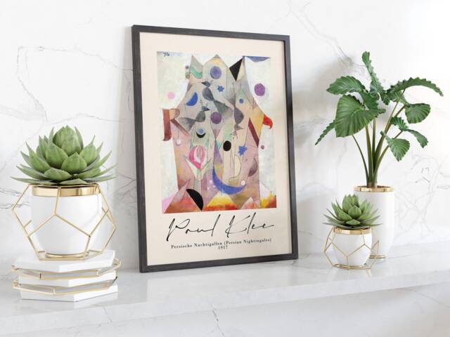 Paul Klee Persische Nachtigallen Persian Nightingales 1917 Print A3 A4 Framed Or Unframed Decorative Wall Art - image 1