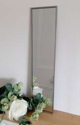 Simple 61x15.5cm Lead Framed Catfish Glass Mirror - Ideal To Team Up With Rennie Mackintosh Stained Effect Mirrors - thumbnail 1