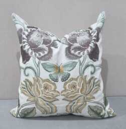 Designers Guild Isabella Ochre Embroidered Fabric Cushion Cover 50x50 cm - thumbnail 1