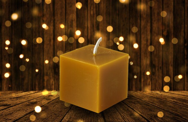 Cube Candle, Pure Beewax Handmade Candles, Natural Beeswax Gift Candles, Votive Candles - image 1