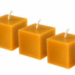 Cube Candle, Pure Beewax Handmade Candles, Natural Beeswax Gift Candles, Votive Candles - thumbnail 2