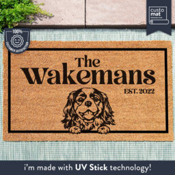 Cavalier King Charles Spaniel Door Mat - Dog Doormat Lover Personalized Animal Couples Gift Pet New Home - thumbnail 1