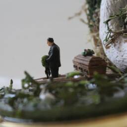Made To Order - Miniature Diorama Fantasy Tiny Swans Micro World Compact Mirror A Secret Ceremony - thumbnail 4