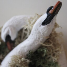 Made To Order - Miniature Diorama Fantasy Tiny Swans Micro World Compact Mirror A Secret Ceremony - thumbnail 3