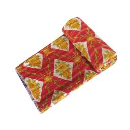 Indian Handmade Kantha Quilt, Vinatge Sari Patchwork Throw, Twin Size Stitched Blanket - thumbnail 2