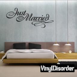 Just Married - Vinyl Wall Decal Quotes Sticker We001Justmarriedviiiet - thumbnail 1