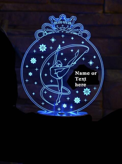 Gymnast Girl, 3D Illusion Smart App Control Night Light Bluetooth, Music, 7&16M Color Mobile App, Made in UK - image 1