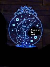 Gymnast Girl, 3D Illusion Smart App Control Night Light Bluetooth, Music, 7&16M Color Mobile App, Made in UK