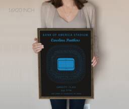 Bank Of America Seating Chart, Carolina Panthers, Panthers Vintage, Sign, Print, Gift For Panthers Fan - thumbnail 1