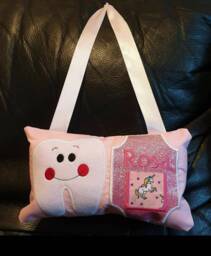 Personalized Tooth Fairy Pillow Kids Door Hanger Cushion - thumbnail 1