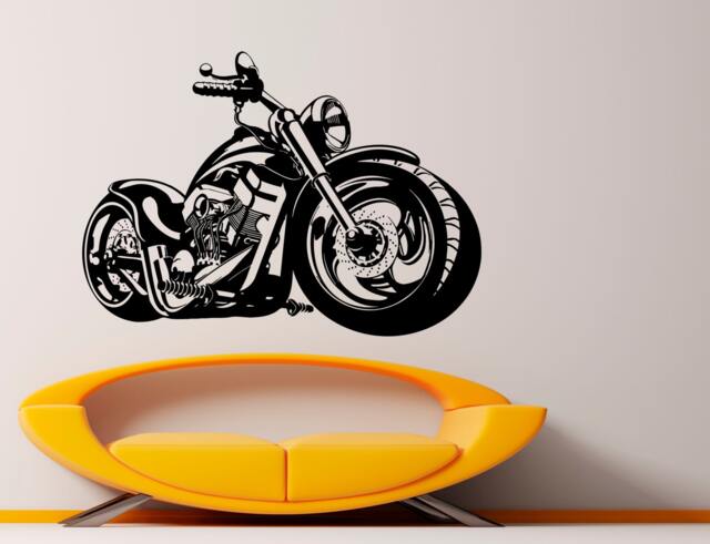 Bike Wall Decal Vinyl Sticker Motorbike Racing Art Murals Garage Interior Removable Home Decor - 16B1K - image 1