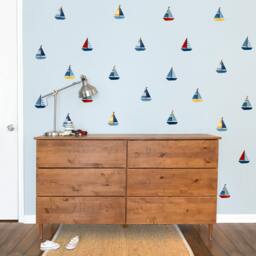 Boat Toss - Fabric Wall Decal Sag Harbor Mej - thumbnail 3