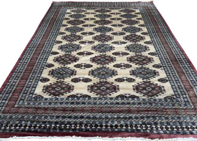 9x12 Beige Color Bokhara Rug - 2.75x3.65 Bedroom Luxury Area Turkish Fine Quality Afghan - image 1