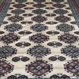 9x12 Beige Color Bokhara Rug - 2.75x3.65 Bedroom Luxury Area Turkish Fine Quality Afghan - thumbnail 3