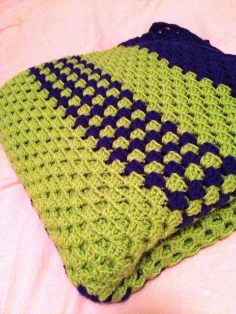 Extra Large Granny Square Afghan - Blanket 5.5 Ft X - image 1