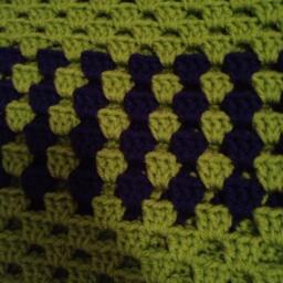 Extra Large Granny Square Afghan - Blanket 5.5 Ft X - thumbnail 3