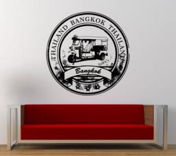 Bangkok Thailand Stamp Wall Decal Sticker Vinyl Mural Leaving Bedroom Room Home Decor Free Shipping L337 - thumbnail 1