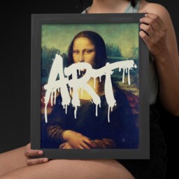 Mona Lisa Altered Renaissance Art, Vintage Portrait, Living Room Prints, Framed Wall Art - thumbnail 3