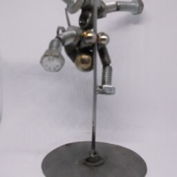 Exotic Dancer, Pole Metal Bolt Figurine, Upcycled Art - thumbnail 3