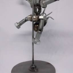 Exotic Dancer, Pole Metal Bolt Figurine, Upcycled Art - thumbnail 2
