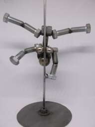 Exotic Dancer, Pole Metal Bolt Figurine, Upcycled Art - thumbnail 1