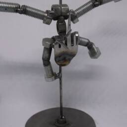 Exotic Dancer, Pole Metal Bolt Figurine, Upcycled Art - thumbnail 4