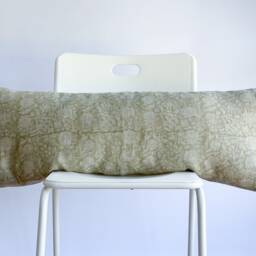 Floral Lumbar Pillow Cover Indian Block Print, Natural Dyed Batik - thumbnail 2