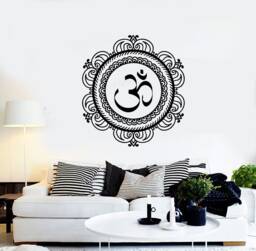 Mandala Wall Vinyl Decal Om Yoga Buddha Meditation Cool Decor Stickers Mural - #2327Di - thumbnail 1