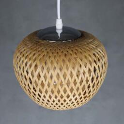 Bamboo Pendant Lamp Small Woven Lampshade, Natural Lighting - thumbnail 3