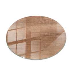 Natural Wood Pattern Glass Table Top, Brown Modern Tabletop, Protective Top For Tables, Minimalist Tabletop - thumbnail 2