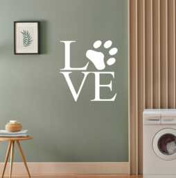 Pet Love Wall Decal Decor, Cat Or Dog Room Decor - thumbnail 1