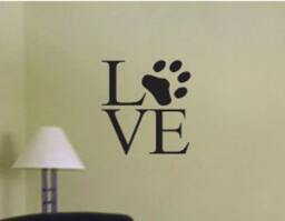 Pet Love Wall Decal Decor, Cat Or Dog Room Decor - thumbnail 3