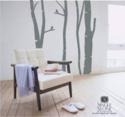 Birch Trees Wall Decal Set Of 4 Custom Home Decor - thumbnail 1