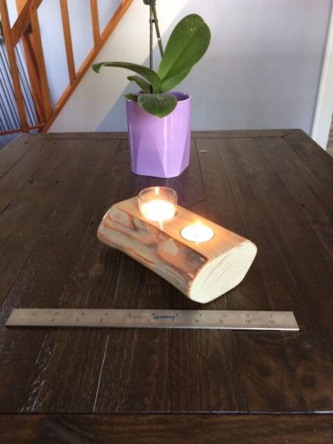 Wood Candleholder - image 1