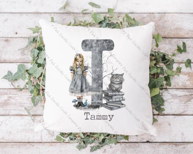 Alice in Wonderland Cushion, Fairytale Gift, Fairytale, Dark Princess, Alice, Gift For Her, Birthday Gift - image 1