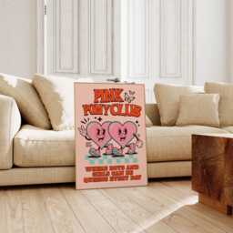 Pink Pony Club Inspired Art Print, Fun Pop Wall Decor, Vibrant Retro Aesthetic Poster, Music Prints, Lyrics, Print - thumbnail 2
