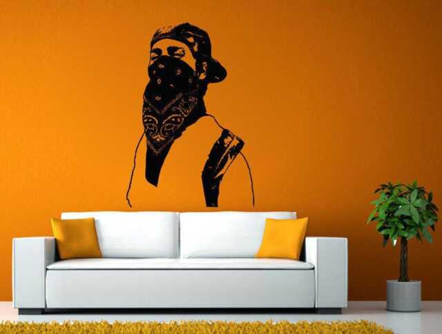 Gangster Thug Squad Bandanna Hooligan Wall Or Window Sticker Decal Vinyl Fathead Mural Decor L1998 - image 1