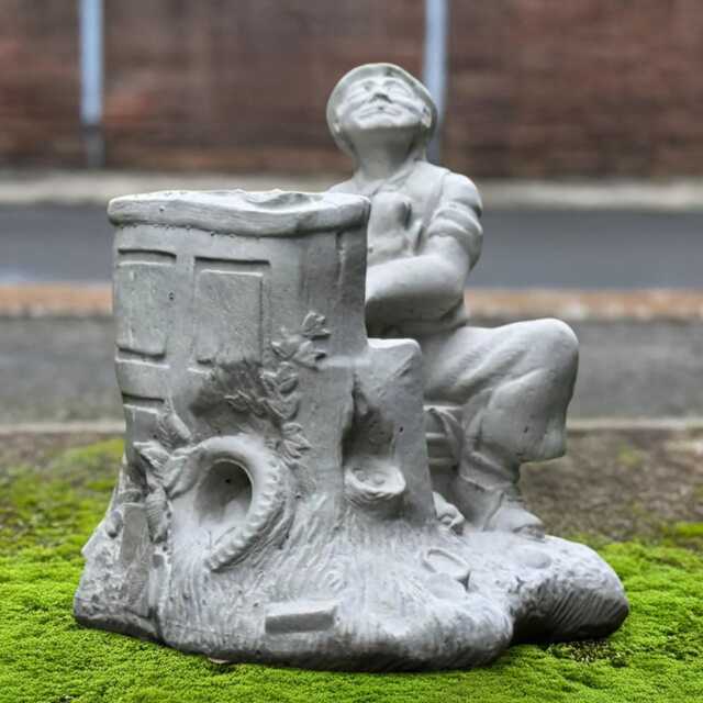 Concrete Musician Figurine Stone Man Playing Piano Sculpture Artistic Pianist Statue Handmade Lawn Ornament Patio Decoration Cement Art - image 1