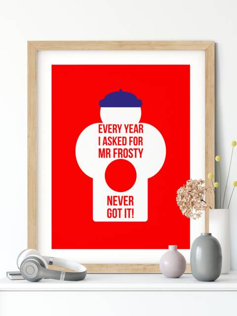 Mr Frosty Print - Motivational, Inspirational, Retro Poster, 80S Toys - image 1