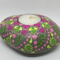 "Mandalastein Tea Light Holder ""Spring Heart" - thumbnail 3