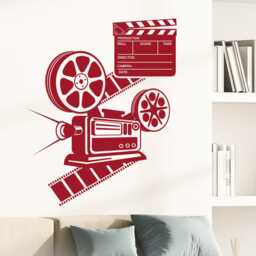 Wall Vinyl Decal Art Film Cinema Movie Camera Amazing Decor 1359Dz - thumbnail 3