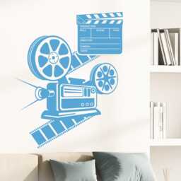 Wall Vinyl Decal Art Film Cinema Movie Camera Amazing Decor 1359Dz - thumbnail 2
