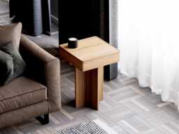 Solid Oak End Table Modern Scandi Side Table