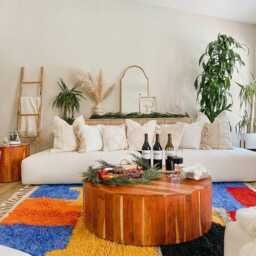 Playful Abstract Artistic Rug - Large Area Handmade Berber Shag Modern Boho Decor Custom Size Wool Carpet - thumbnail 3