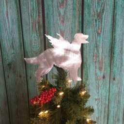 Irish Setter Angel, Metal Dog Christmas Tree Topper Or Wall Hanging Yard Stake, Shelf Art, Pet Memorial, Guardian Angel Dog, Unique - thumbnail 2